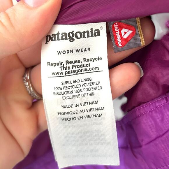 Patagonia Nano Puff Insulated Quilted Jacket Vibrant Purple Extra Small Women’s - Picture 5 of 8